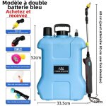 Pulv�risateur �lectrique - 15l pulverisateur a dos, pulverisateur lance telescopique, 5 t�tes de pulv�risation ...