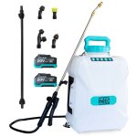 Intec - pulvrisateur  batterie 20v 12l 5 bar + 2 batteries lithium 4. 0ah + chargeur + 2 lances fibre ...