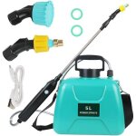 Pulvérisateur électrique, pistolet pulvérisateur télescopique rechargeable avec 2 buses, batterie 2400 ... Pulvérisateur électrique, pistolet pulvérisateur télescopique rechargeable avec 2 buses, batterie 2400 ...
