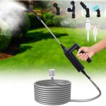 Pulv�risateur �lectrique � pression multi - vitesse rechargeable + perche t�lescopique avec tuyau de ...