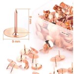 Punaises de pouce 400 points, punaises en or rose punaises de bureau rondes en acier de 3 / 8 po pour ...