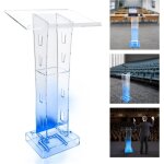 Pupitre en acrylique transparent led - podium d'�glise - avec plate - forme de lecture verticale - table ...