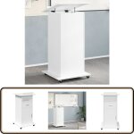 Vidaxl - pupitre et roues et tiroir blanc 55x55x107 cm bois d'ingénierie - bureau - meuble de bureau ... Vidaxl - pupitre et roues et tiroir blanc 55x55x107 cm bois d'ingénierie - bureau - meuble de bureau ...