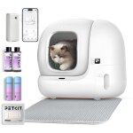 Pura max 2 litiere chat autonettoyante capacit maximale de 76l, anti - fuites / anti - pincement / triple ...