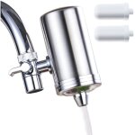 Purificateur d'eau de robinet en acier inoxydable, noyau en cramique, une machine avec deux noyaux