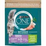 Purina one bifensis sensitive - croquettes pour chat  la dinde, 800 g