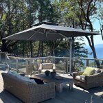 Parasol dport 3, 65 x 2, 7 m rectangulaire, parasol de jardin extrieur, adapt pour piscine, jardin, ...