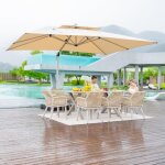 Purple leaf parasol déporté 3, 65 x 2, 7 m rectangulaire, parasol de jardin extérieur, adapté pour piscine, ... Purple leaf parasol déporté 3, 65 x 2, 7 m rectangulaire, parasol de jardin extérieur, adapté pour piscine, ...