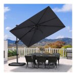 Parasol dport en aluminium 2  3 m rectangulaire, parasol de jardin extrieur inclinable de gauche ...