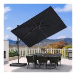 Parasol dport en aluminium 2  3 m rectangulaire, parasol de jardin extrieur inclinable de gauche ...