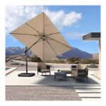 Purple leaf parasol d�port� en aluminium 2, 5 � 3, 5 m rectangulaire, parasol de jardin ext�rieur inclinable ...