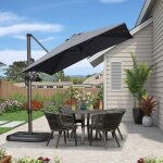 Purple leaf parasol dport en aluminium 2, 5  2, 5 m carr, parasol de jardin extrieur, adapt pour ...