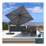 Purple leaf parasol dport en aluminium 2, 7  2, 7 m carr, parasol de jardin extrieur inclinable ...