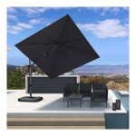 Purple leaf parasol dport en aluminium 2, 7  2, 7 m carr, parasol de jardin extrieur inclinable ...