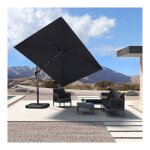 Purple leaf ? parasol d�port� en aluminium 3, 65 � 2, 7 m rectangulaire ? inclinable gauche / droite ...