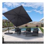 Purple leaf parasol d�port� en aluminium 3, 65 � 2, 7 m rectangulaire, parasol de jardin ext�rieur inclinable ...