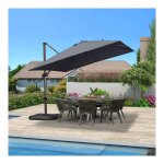 Purple leaf parasol dport en aluminium 3  3 m carr, parasol de jardin extrieur, adapt pour balcon, ...