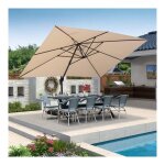 Purple leaf parasol d�port� en aluminium 4 � 3 m rectangulaire, parasol de jardin ext�rieur, adapt� pour ...