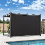 Purple leaf pergola en aluminium pour terrasse ext�rieure, toit coulissant, pavillon de jardin, 3. 2 ...