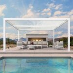 Purple leaf - pergola bioclimatique 4, 8 x 3, 68 m pergola aluminium lames orientables superficie 17, ...