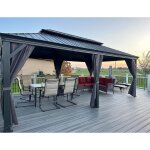 Purple leaf tonnelle de jardin extérieur pergola aluminium avec moustiquaire et rideaux pavillon de jardin ... Purple leaf tonnelle de jardin extérieur pergola aluminium avec moustiquaire et rideaux pavillon de jardin ...