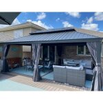 Purple leaf - tonnelle de jardin extérieur pergola aluminium avec moustiquaire et rideaux pavillon de ... Purple leaf - tonnelle de jardin extérieur pergola aluminium avec moustiquaire et rideaux pavillon de ...