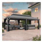 Purple leaf tonnelle de jardin extrieur pergola aluminium avec moustiquaire et rideaux pavillon de jardin ...