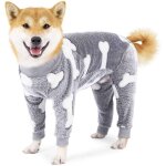 Pyjama pour chien en flanelle, combinaison chaude et douce avec pattes pour animal de compagnie, chien ...