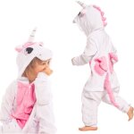 Pyjama kigurumi pour enfant, combinaison licorne, rose clair, tailles 135 - 145
