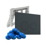 Plaque de commande qeramiq push avec support pour blocs de toilette - pour rservoir encastr geberit ...
