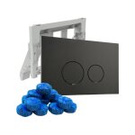Plaque de commande qeramiq push avec support pour blocs de toilette - pour rservoir encastr geberit ...