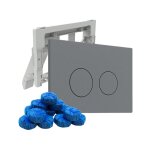 Plaque de commande qeramiq push avec support pour blocs de toilette - pour rservoir encastr geberit ...