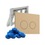 Plaque de commande qeramiq push avec support pour blocs de toilette - pour rservoir encastr geberit ...