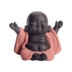 Qikuver bouddha maitreya riant, statue de bouddha en céramique, sculpture de thé d'ornement, mini ornements ... Qikuver bouddha maitreya riant, statue de bouddha en céramique, sculpture de thé d'ornement, mini ornements ...