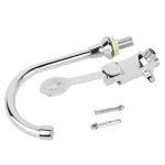 Qinlorgo robinet de p�dale de pied, g1 / 2  lavabo de bassin de laboratoire de salle de bain robinet ...