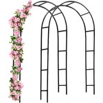 Qiyao - 1 x arche de jardin 240 x 140 x 37 cm pour plantes grimpantes, arche � rosiers, piquet, d�coration ...
