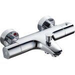 Qiyao - mitigeur baignoire thermostatique, mitigeur thermostatique bain douche en laiton, avec bouton ...