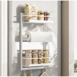 Qiyao - porte - papier de cuisine rfrigrateur machine  laver support de rangement mural blanc forte ...