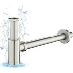 Qiyao - siphon universel pour lavabo, siphon 1 1 / 4, syphon anti - odeur avec orifice de nettoyage, ...