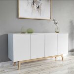 Le quai des affaires - bahut home 4 portes 2 tiroirs / blanc / Le quai des affaires - bahut home 4 portes 2 tiroirs / blanc /