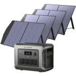 R1500 lite station �lectrique portable avec 4 panneau solaire pliables de 100w, 1056wh batterie lfp, ...