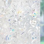 Rabbitgoo film adh�sif vitrage film occultant de fen�tre sticker d�coratif electrostatique adh�sif 3d ...