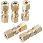 Raccord de compression en laiton connecteur droit union de ligne de frein hydraulique 3 / 16 pouces 5 ...