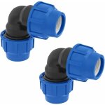 Raccord coud� � 90 degr�s 25mm x 25 mm pour tuyau d?eau pe de compression ? raccords de plomberie coud�s ...