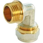Raccord coud� � compression pour tube multicouche �20 - coude m�le 15 / 21 (1 / 2 )