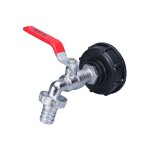 Beijiyi - raccord cuve eau s60x6 - robinet eco laiton 15 mm + nez 20x27