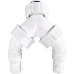 Raccord double avec clapet anti - retour, pour siphon encastr xavax