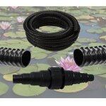 Raccord droit - manchon � visser + 5 m tuyau bassin 40 mm