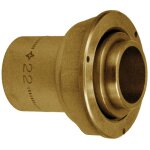 Raccord gaz 2 pi�ces droit � joint plat compteur � braser cuivre filetage 6 / 20 - �28