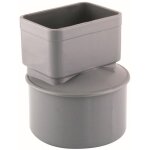 Raccord / manchon pvc � 100 pour descente gouttiere aluminium 82 x 56 mm